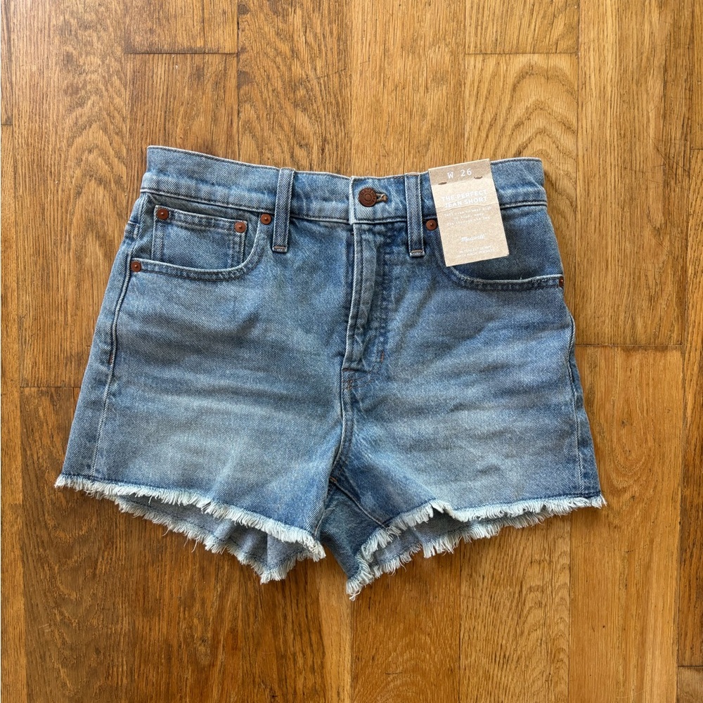 Madewell The Perfect Jean Shorts with Frayed Hem